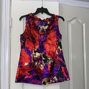 Multi-colored sleeveless top